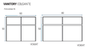Muebles Schneider - Linea: Atenas - VANITORY COLGANTE 60 ATENAS PVC Color: BLANCO SATINADO - VC60ATPBS