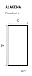 Muebles Schneider - Linea: City - ALACENA 40 CITY PVC Color: WENGUE - A40CTW