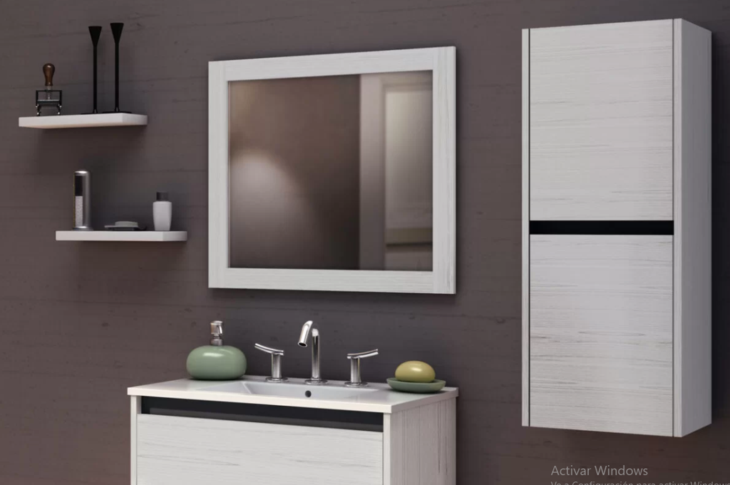 Muebles Schneider - Linea: Nature - VANITORY 60 PIANO Color: BLANCO TEXTURADO - V60PITXB
