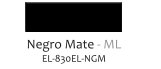 EL-830EL-NGM - Esmaltado Liso - 8.5x30 - Negro - Mate - Colores Solidos
