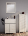 Muebles Schneider - Linea: Nature - VANITORY 80 NATURE Color: BLANCO TEXTURADO - V80NATXB