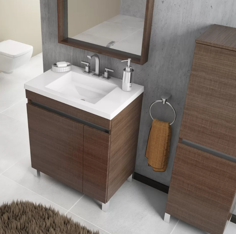 Muebles Schneider - Linea: Aqua - ESPEJO 80 AQUA Color: CARVALHO - E80AQC