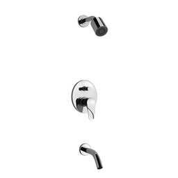 [0106/C9-CR] FV - C9 Melincue – Juego monocomando para bañera y ducha - Monocomando - Cromo - Trad.