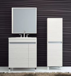 [V80AQTXB] Muebles Schneider - Linea: Aqua - VANITORY 80 AQUA Color: BLANCO TEXTURADO - V80AQTXB